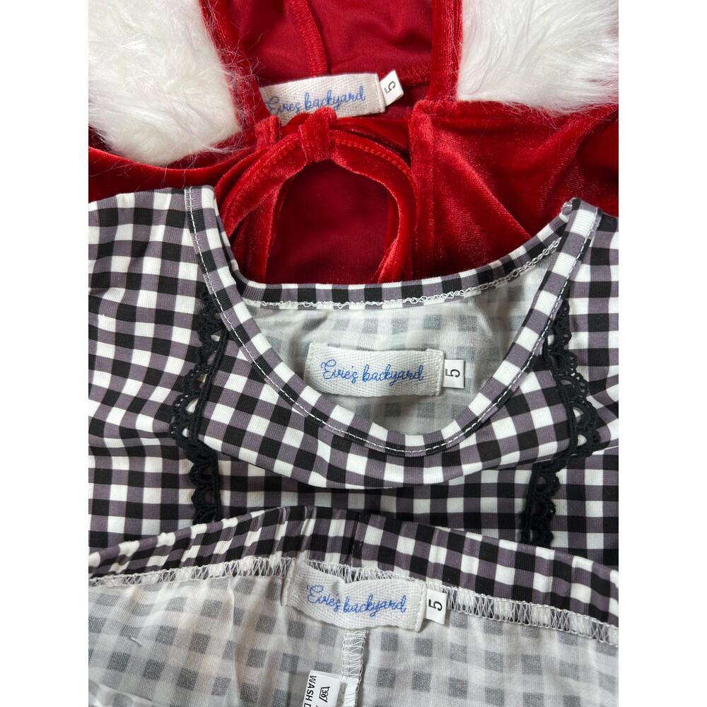 Evie's Closet Cindy Lou Who Inspired Dress Shorts Cape Girls Size 5 NEW - Picture 3 of 7
